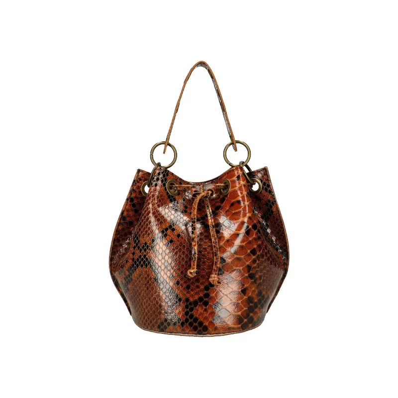 Leather handbag 0800 - BROWN - ModaServerPro