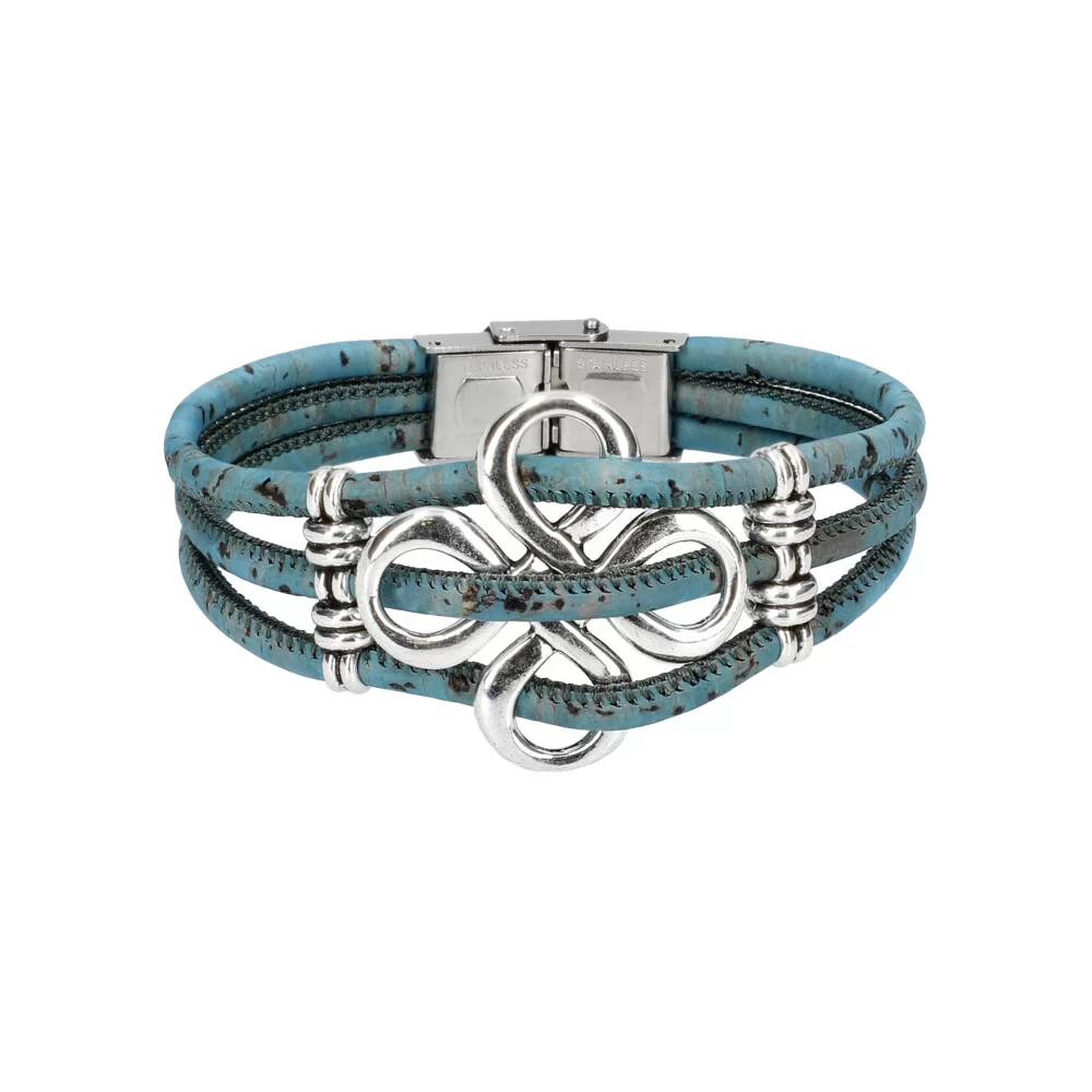 Woman cork bracelet FB400013 - BLUE - ModaServerPro