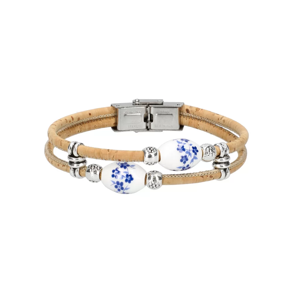Bracelet en liège femme LB032 - BLUE - ModaServerPro